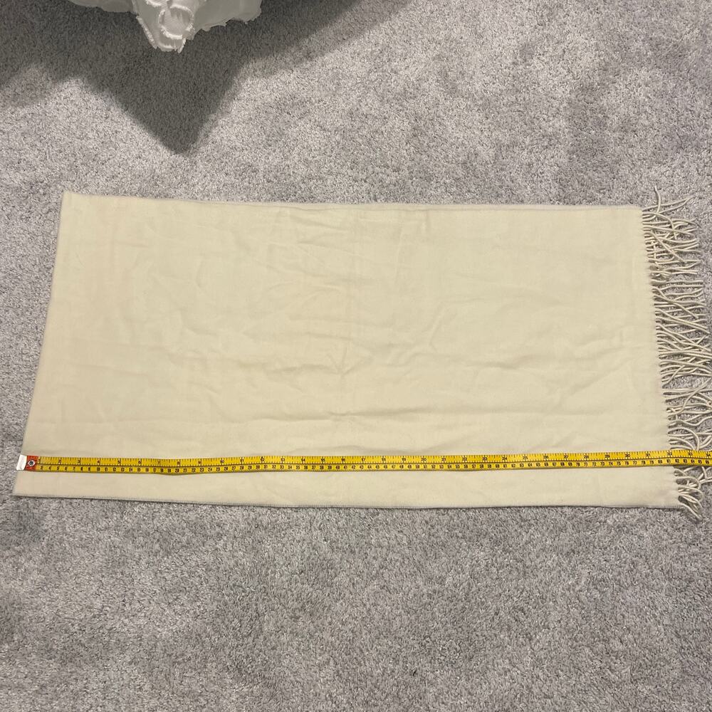 Cream Color Scarf Tag is Cut As Soft as Cashmere 16.5" x 65" - Picture 5 of 6